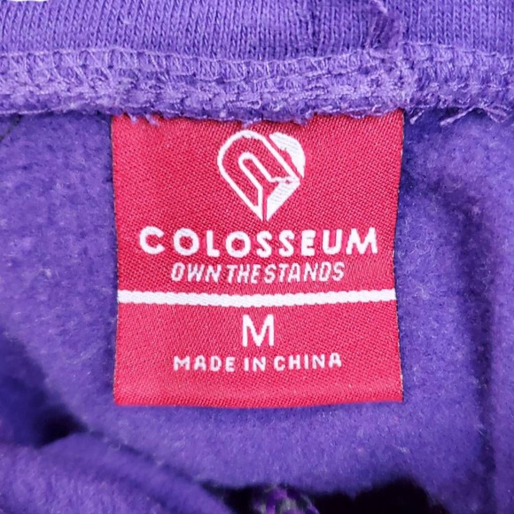 LSU Tigers Colosseum Mens Pullover Sweatshirt Gray Color Block Drawstring Size M - Picture 5 of 6